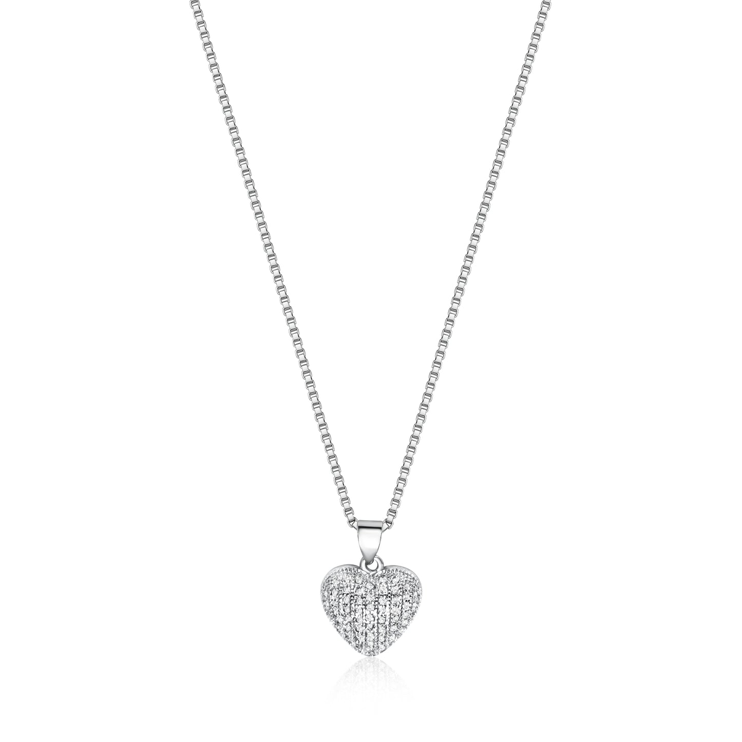 Heart Shaped Necklace with Diamonds