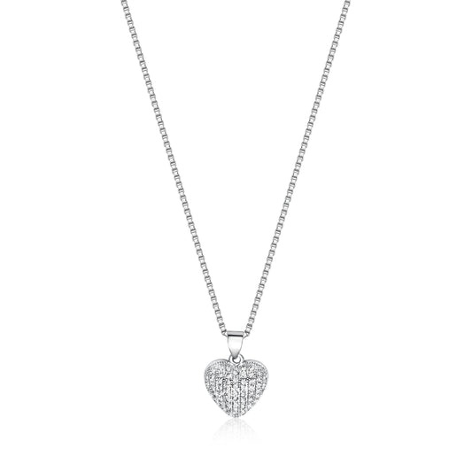 Heart Shaped Necklace with Diamonds