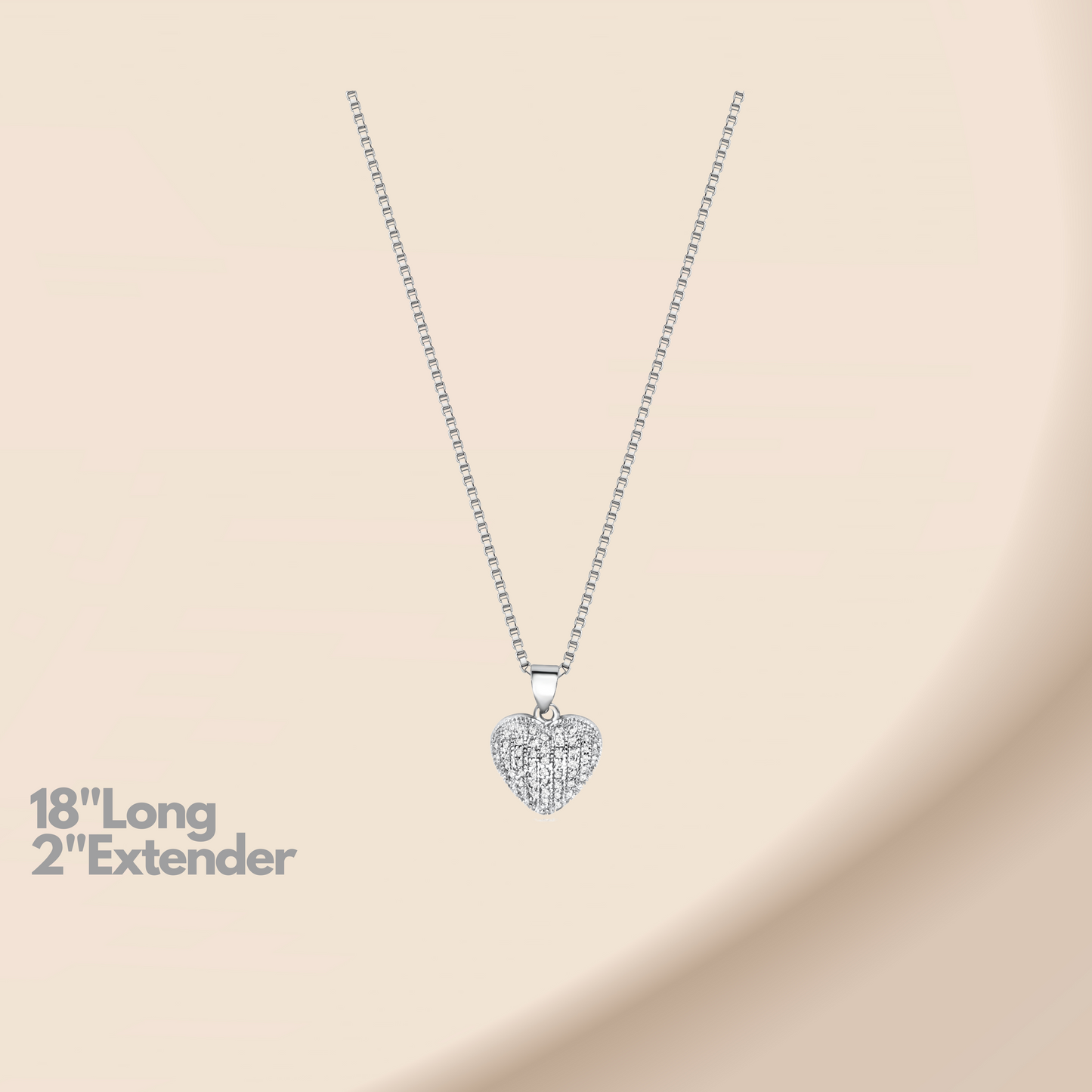 Heart Shaped Necklace with Diamonds